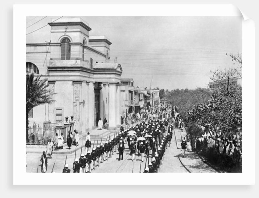 Military Parade, Saint-Louis, Senegal, c.1900 by French Photographer