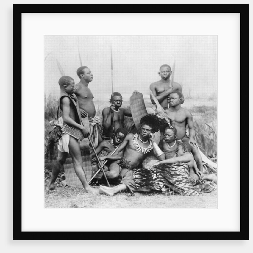 Warriors, Belgian Congo, 1894 by French Photographer