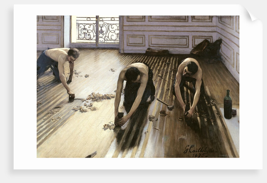 The Parquet Planers, 1875 by Gustave Caillebotte