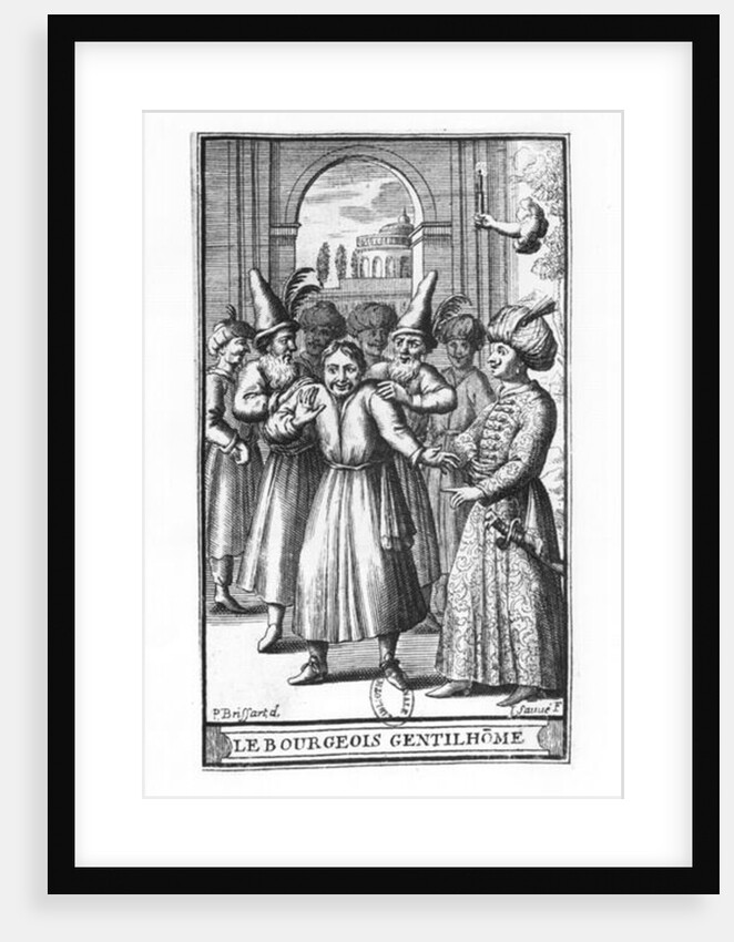 Illustration from 'Le Bourgeois Gentilhomme' by Moliere engraved by Jean Sauve by Pierre Brissart