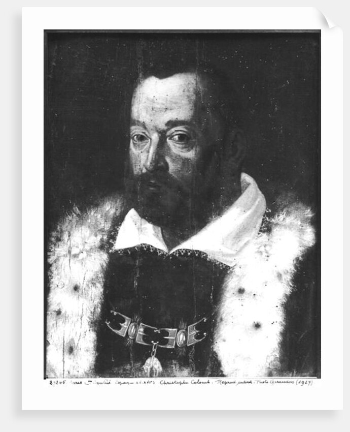 Portrait of Christopher Columbus by School Spanish