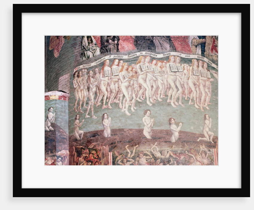The Last Judgement: The resurrected carrying the book of their life around their necks by French School