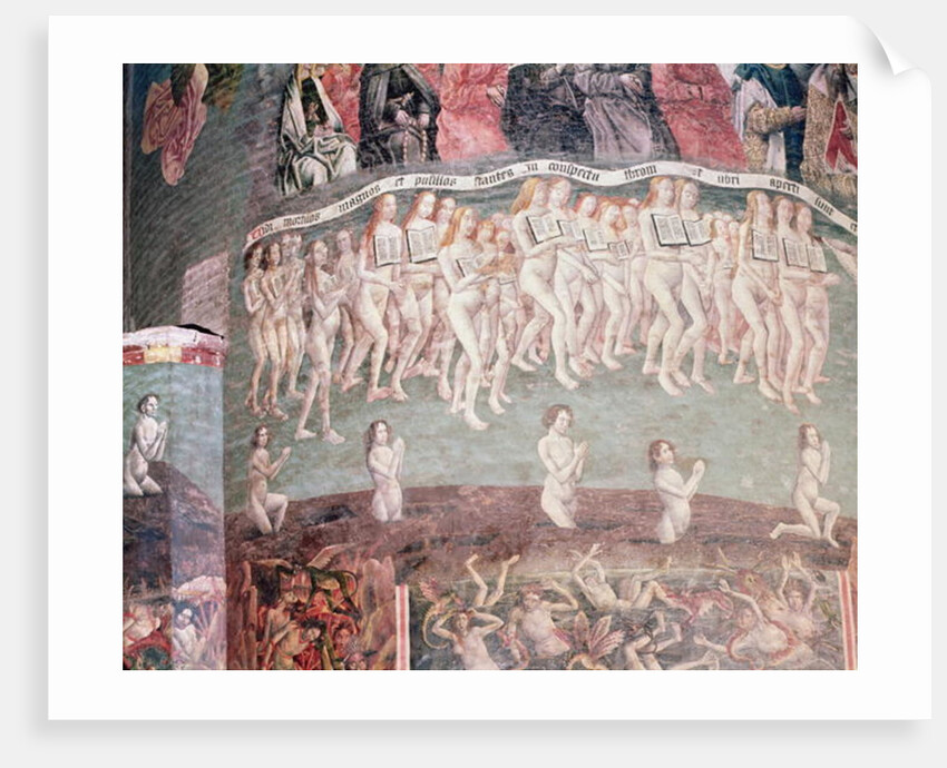 The Last Judgement: The resurrected carrying the book of their life around their necks by French School
