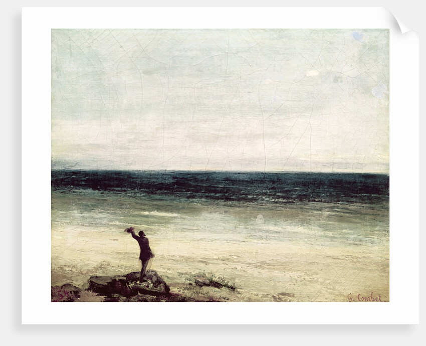 The Artist on the Seashore at Palavas by Gustave Courbet