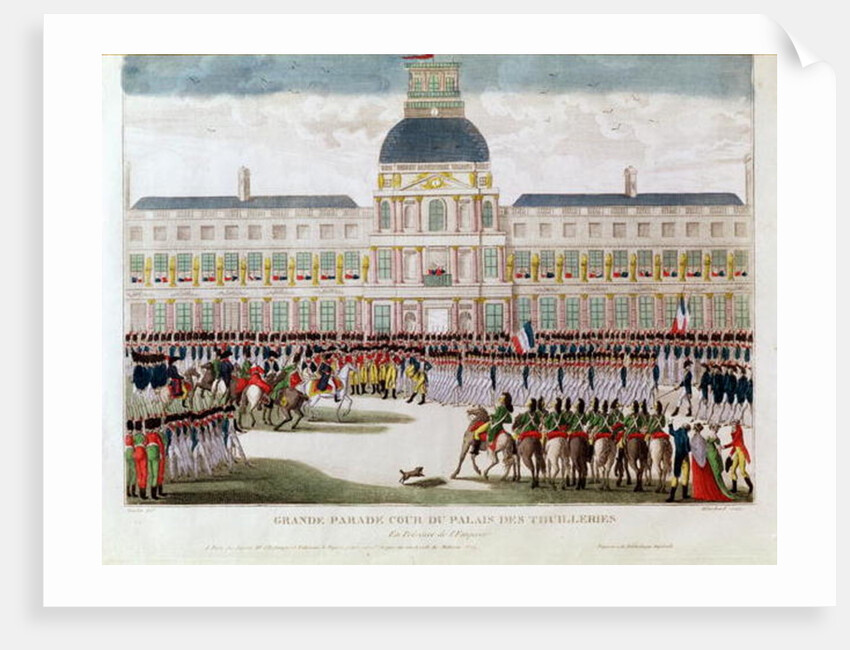 Parade in the Courtyard of the Palais des Tuileries in the Presence of the Emperor by Thomas (after) Naudet