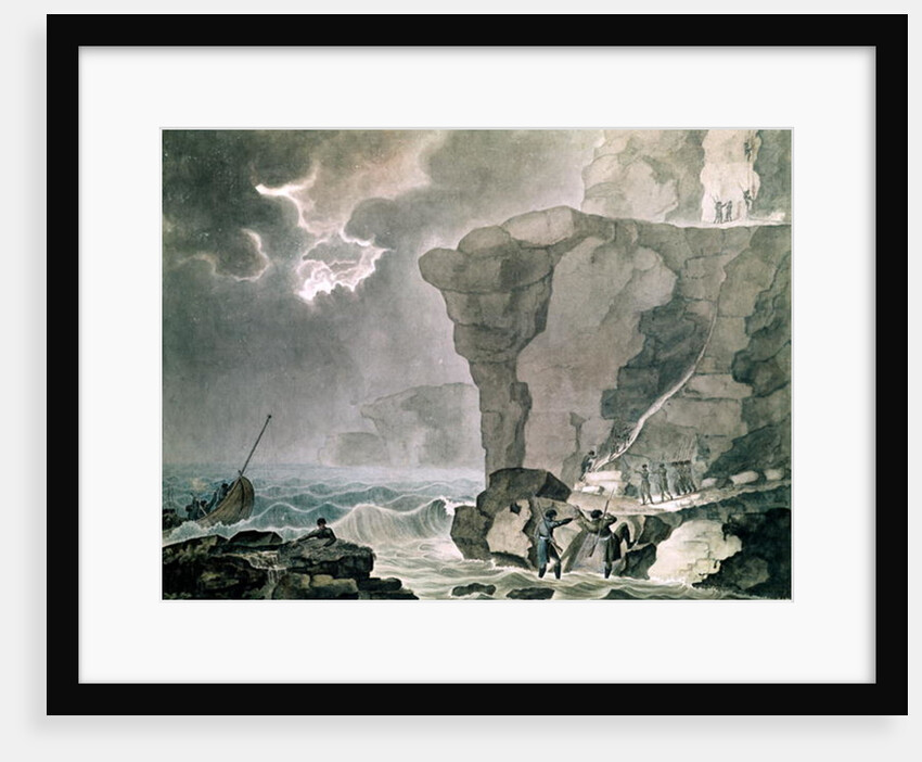 Landing of the Conspirators in the Cadoudal Affair at the Cliff of Biville near Dieppe, 16th January 1804 by Armand de Polignac