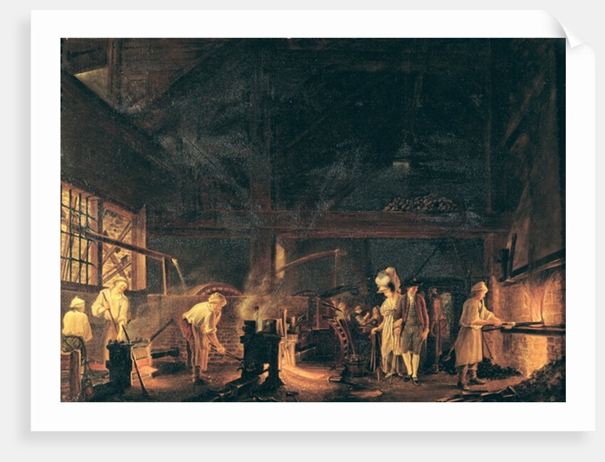 Interior of a Forge, 1771 by Jean Baptiste Bernard Coclers