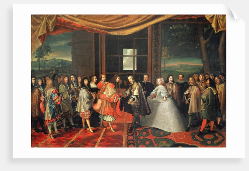 Meeting between Louis XIV and Philippe IV at Isle des Faisans, 7th November 1659 by Jacques Laumosnier