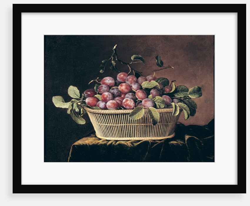 Basket of Plums by Pierre Dupuis