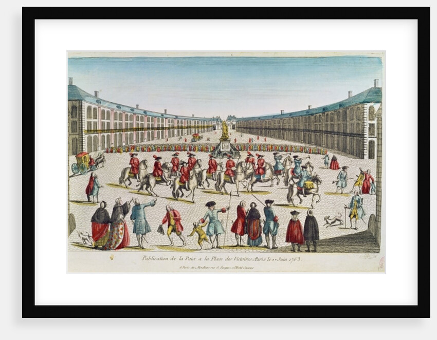 Publication of the Peace, Place des Victoires, June 1763 by French School