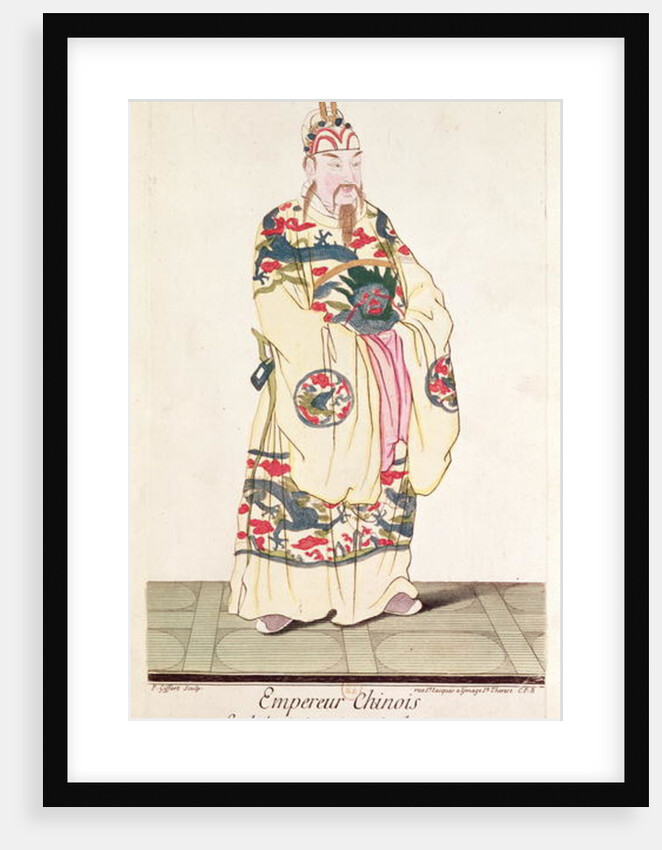Chinese Emperor in Ceremonial Costume by Pierre Giffart
