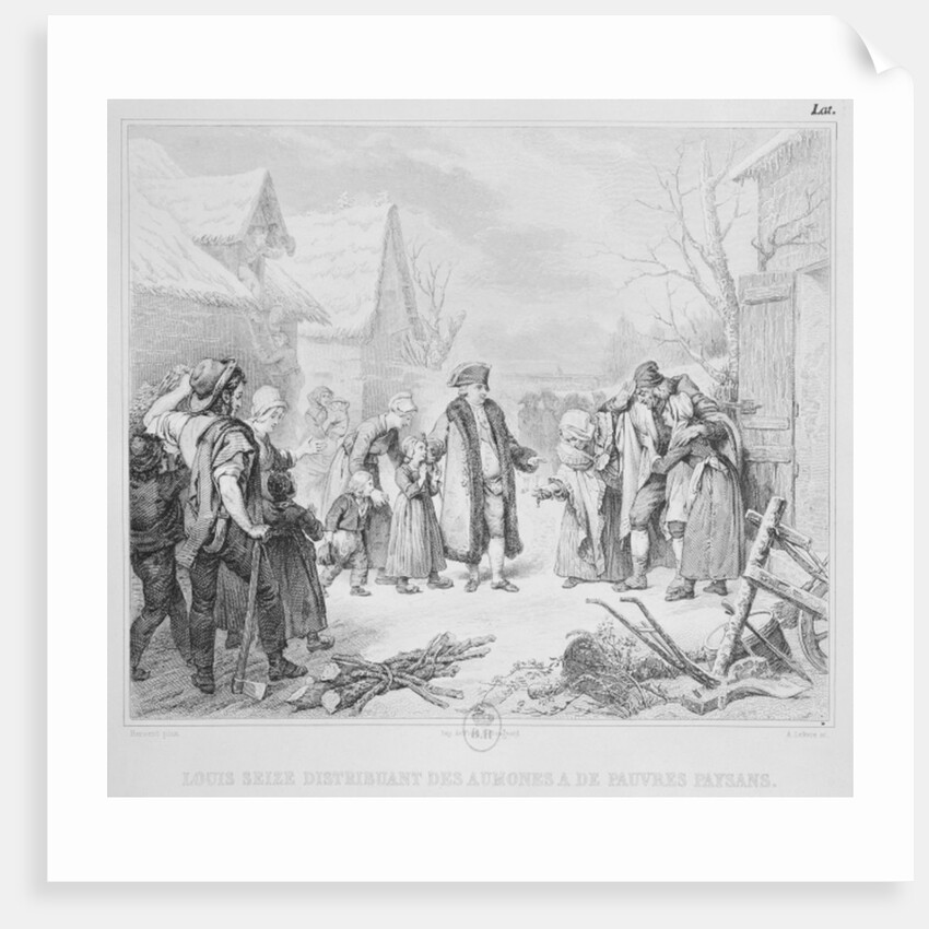 Louis XVI Distributing Alms to the Peasants in 1788 by Louis Hersent