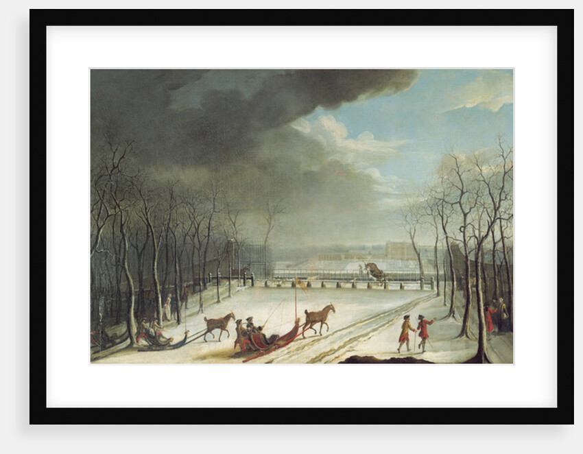 The Prince of Conde Hunting in a Sleigh in 1767 by Jean Francois Perdrix