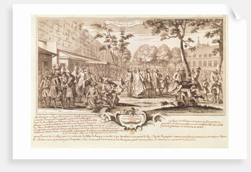 The Hotel de Soissons in 1720 by French School