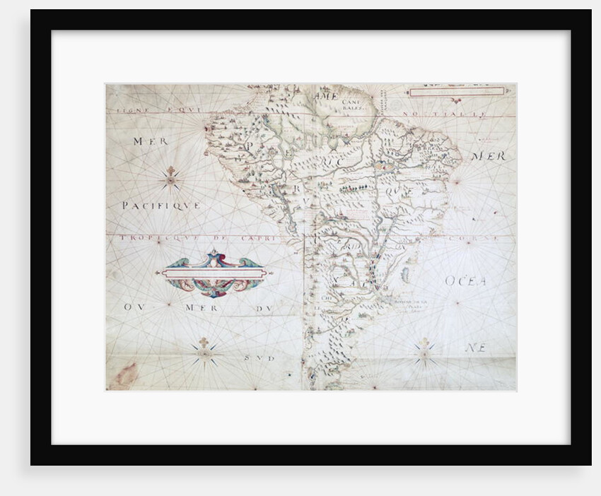 Map of South America by French School