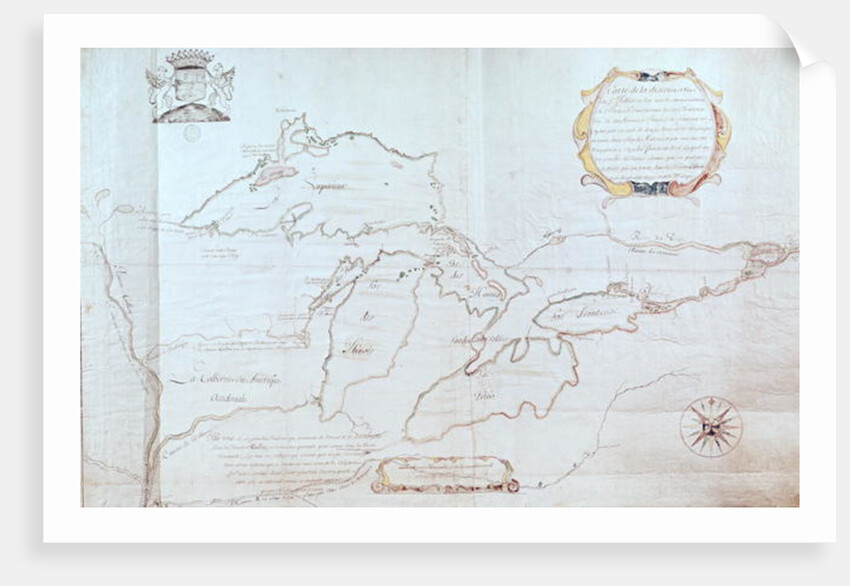 Map of the Great Lakes by Jolliet