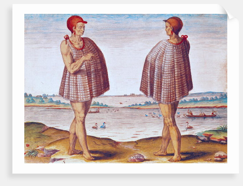 A Priest from Secoton in Virginia by Jacques Le Moyne