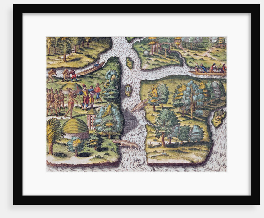 The French left at Fort Charles suffering from a lack of food by Jacques Le Moyne