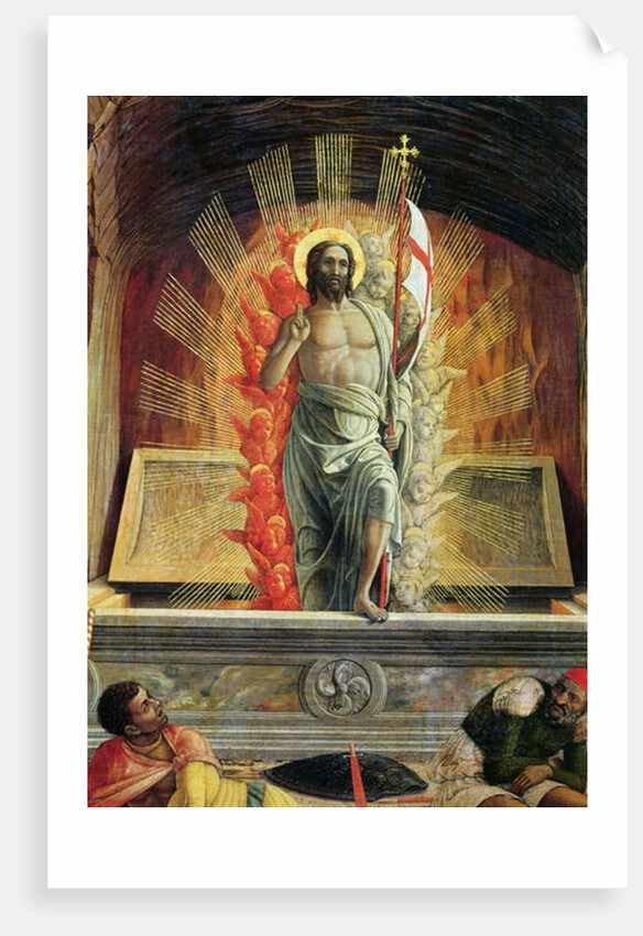 The Resurrection, right hand predella panel from the Altarpiece of St. Zeno of Verona, 1456-60 by Andrea Mantegna