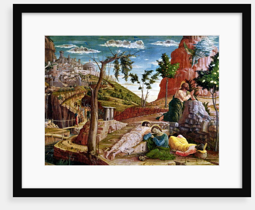 The Agony in the Garden, left hand predella panel from the Altarpiece of St. Zeno of Verona, 1456-60 by Andrea Mantegna