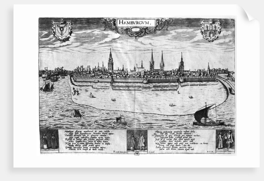 View of Hamburg by Peter van der Doort