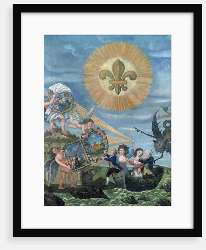 The Hope of Happiness Dedicated to the Nation with Louis XVI Driven by Goodness and Jacques Necker Driven by Truth by Dubois