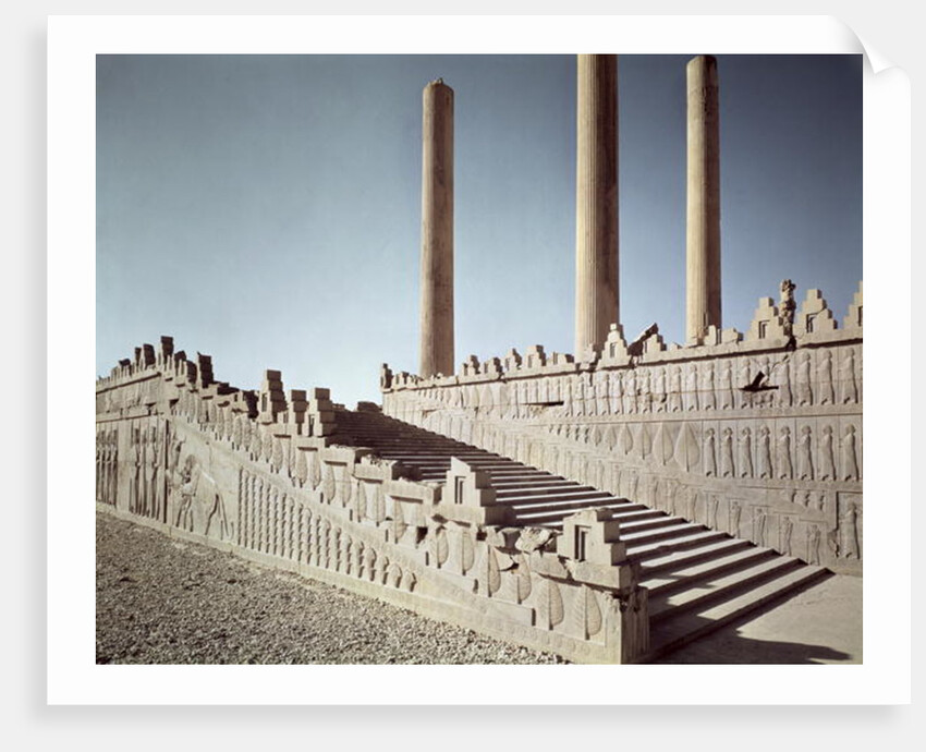 View of the east staircase of the Apadana c.515 BC by Achaemenid