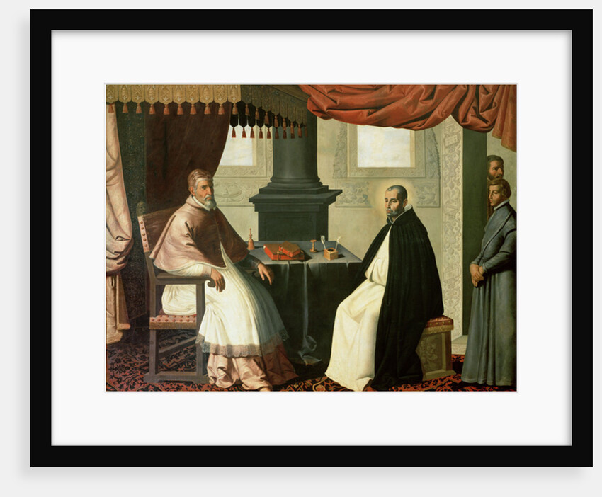 St. Bruno and Pope Urban II 1630-35 by Francisco de Zurbaran