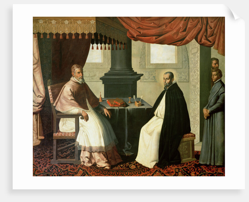 St. Bruno and Pope Urban II 1630-35 by Francisco de Zurbaran
