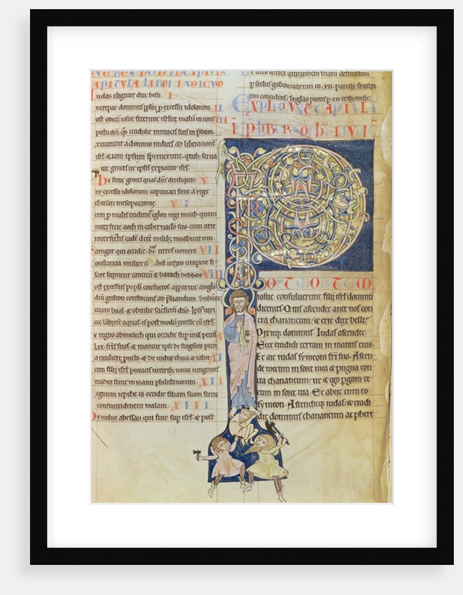 Ms 2 fol.3v t.1 Historiated initial 'P' by French School