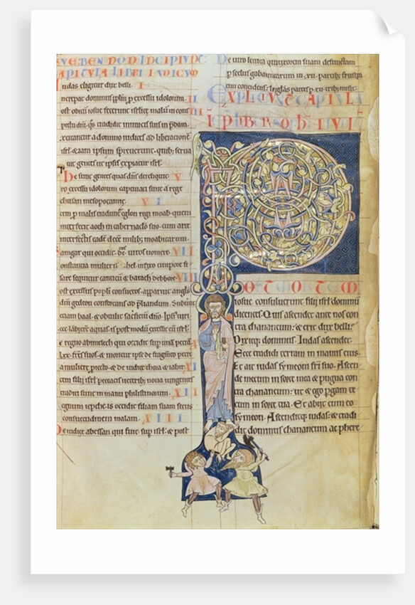 Ms 2 fol.3v t.1 Historiated initial 'P' by French School