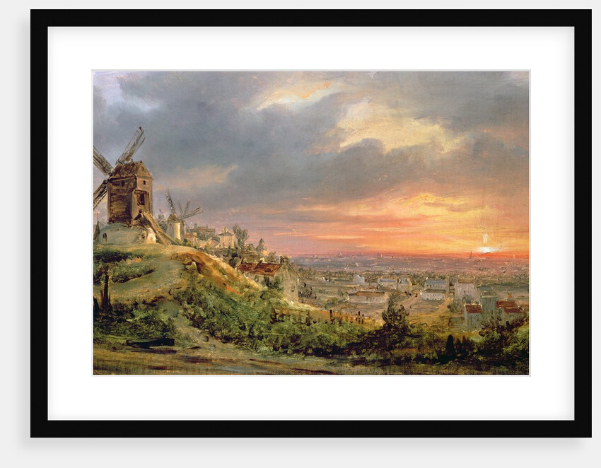 View of the Butte Montmartre, c.1830 by Louis Jacques Mande Daguerre