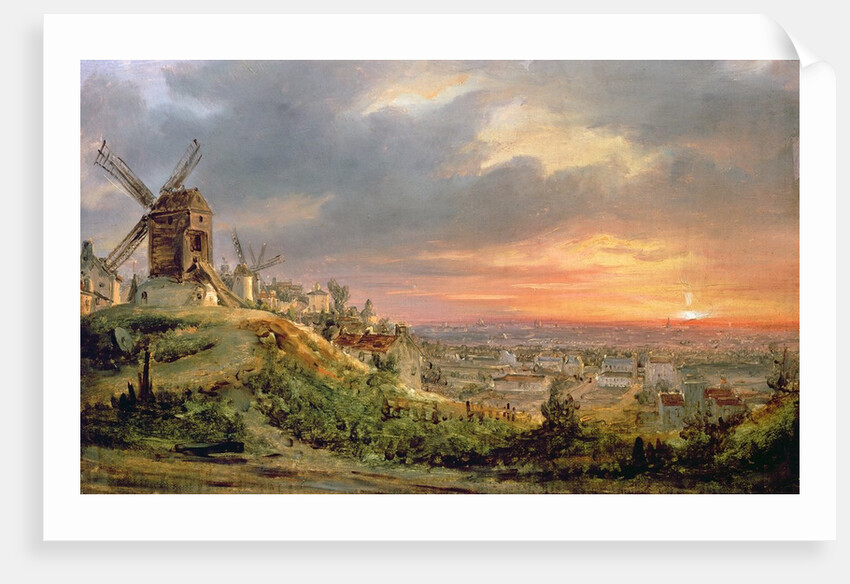 View of the Butte Montmartre, c.1830 by Louis Jacques Mande Daguerre