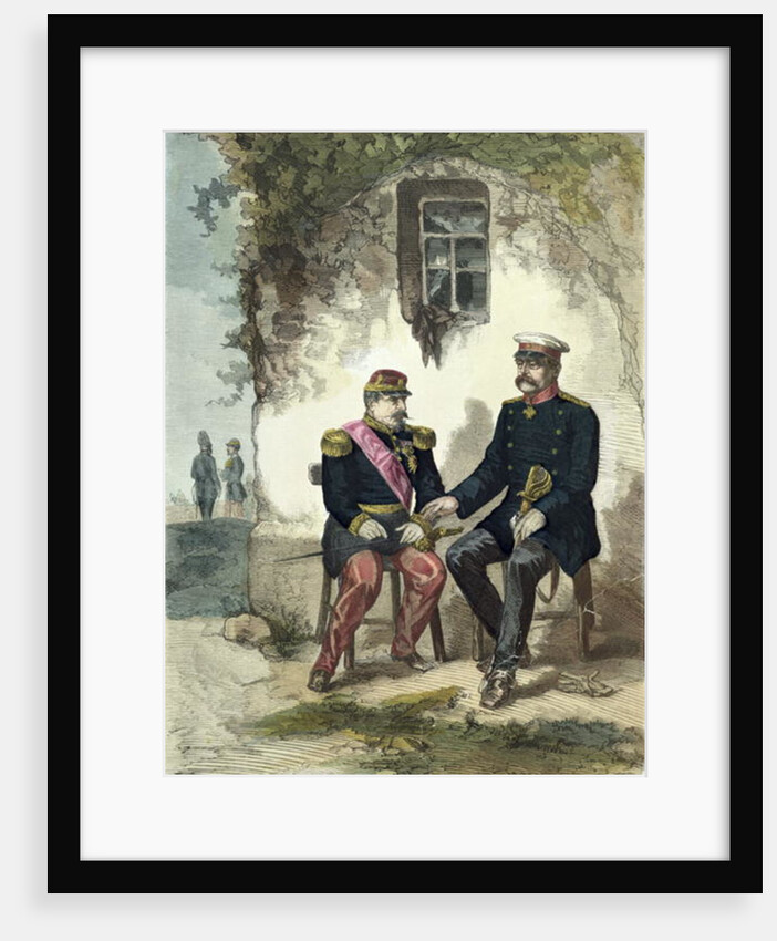 Meeting between Otto von Bismarck and Napoleon III at Donchery, 2nd September 1870 by German School