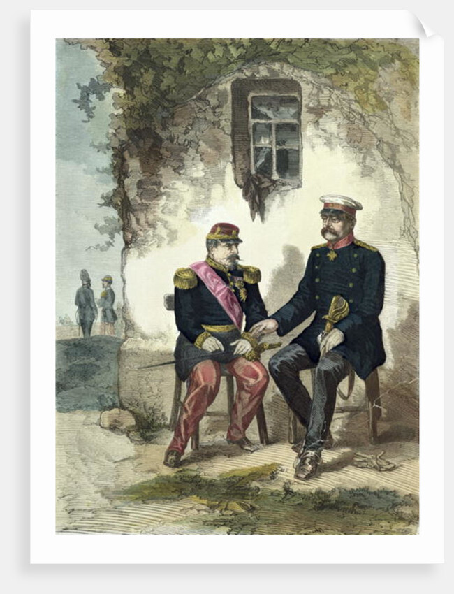 Meeting between Otto von Bismarck and Napoleon III at Donchery, 2nd September 1870 by German School