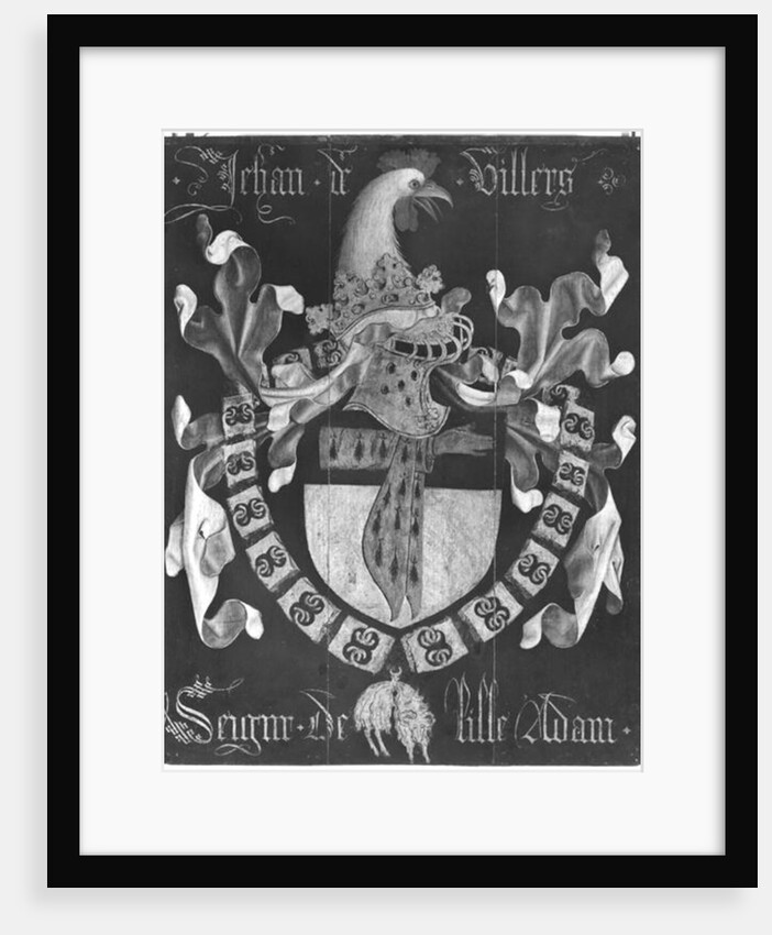 Coat of Arms of Jehan de Villers, Seigneur of Lille Adam, 3rd Chapter of the Order of the Golden Fleece, Dijon, 1430 by Flemish School