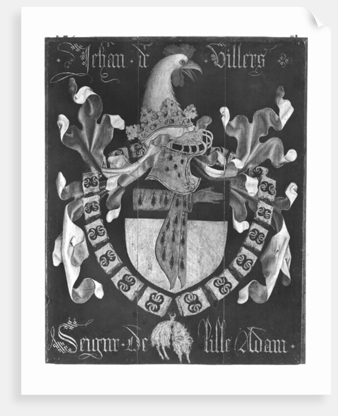 Coat of Arms of Jehan de Villers, Seigneur of Lille Adam, 3rd Chapter of the Order of the Golden Fleece, Dijon, 1430 by Flemish School
