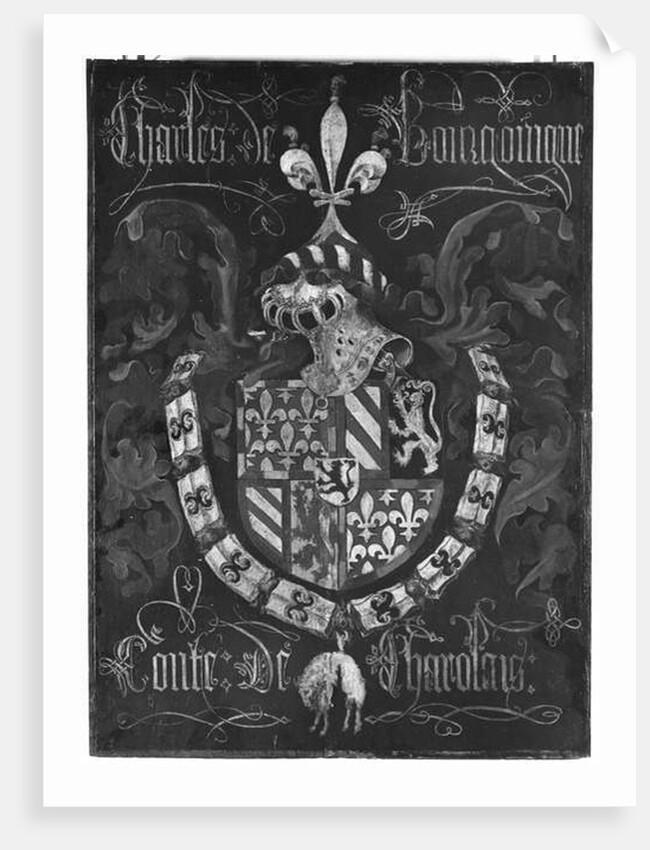 Coat of Arms of Charles de Bourgogne Count of Charolais, 3rd Chapter of the Order of the Golden Fleece, Dijon, 1433 by Flemish School