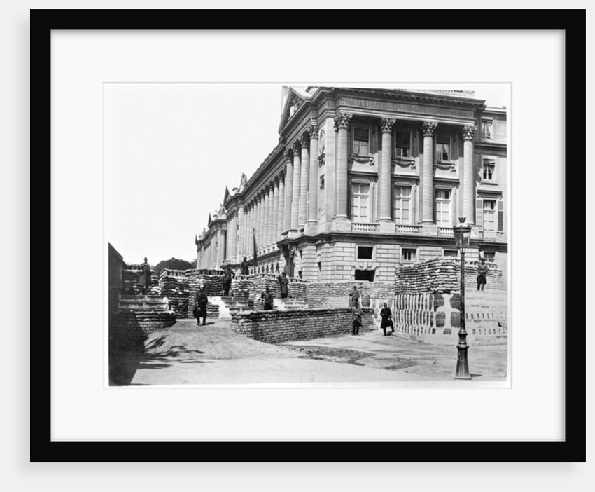 Barricade during the Commune of Paris, at the corner of Rue de Rivoli and Place de la Concorde, 1871 by French Photographer