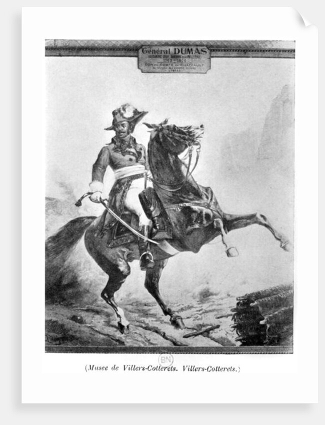 Equestrian portrait of Thomas Alexandre Dumas by French School