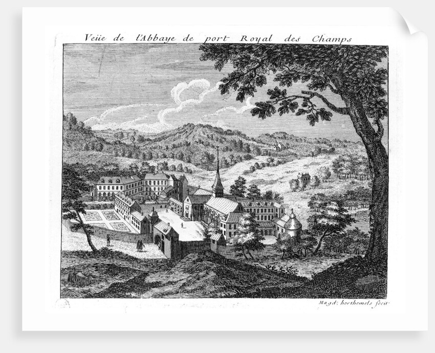 General view of the Abbey of Port-Royal des Champs, 1709 by Louise Madelaine Cochin