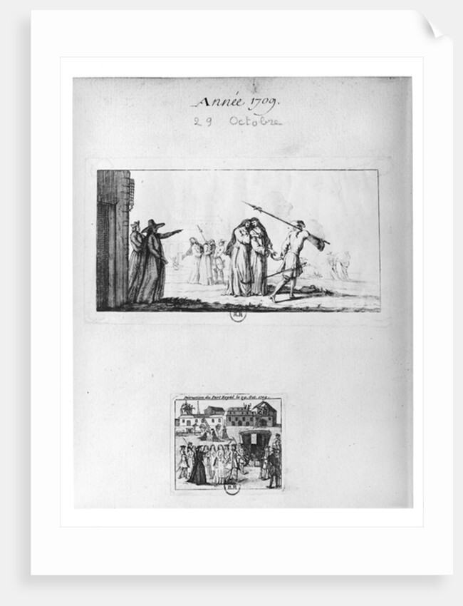 Destruction of Port-Royal des Champs and arrest of the nuns on 29th October 1709 by French School