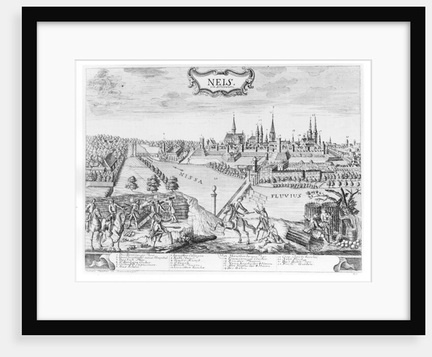 King Frederick II of Prussia invading Silesia and seizing Neis in October 1741 by German School