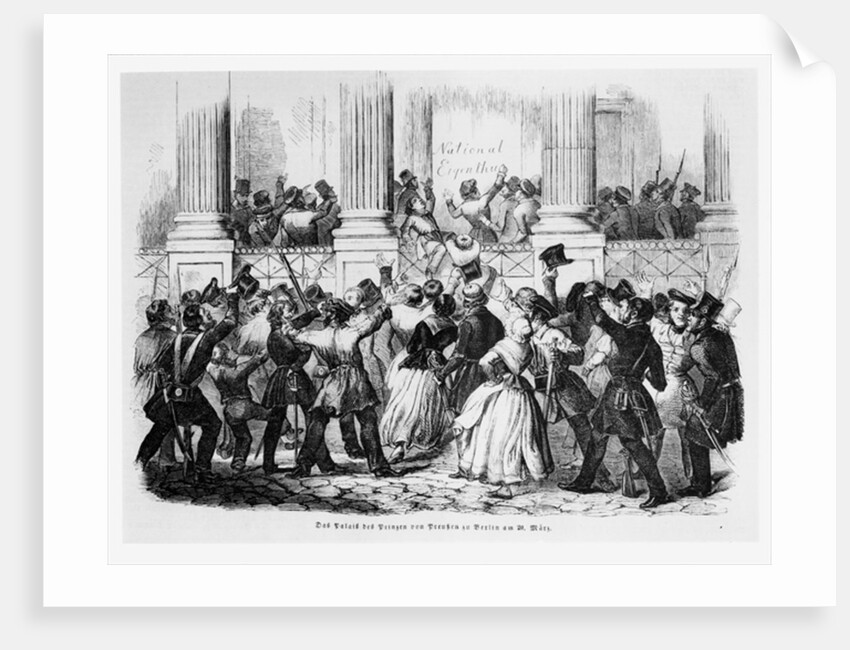 Palace of the Princes of Prussia in Berlin on 20th March 1848 by German School
