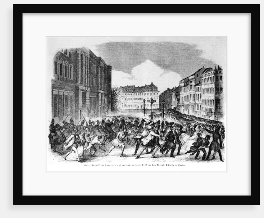 Insurrection in Berlin in April 1848 by German School