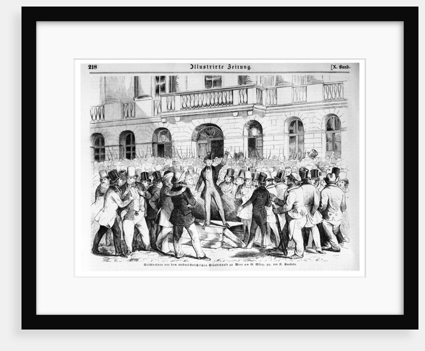 Revolt in Vienna on 30th March 1848 by German School