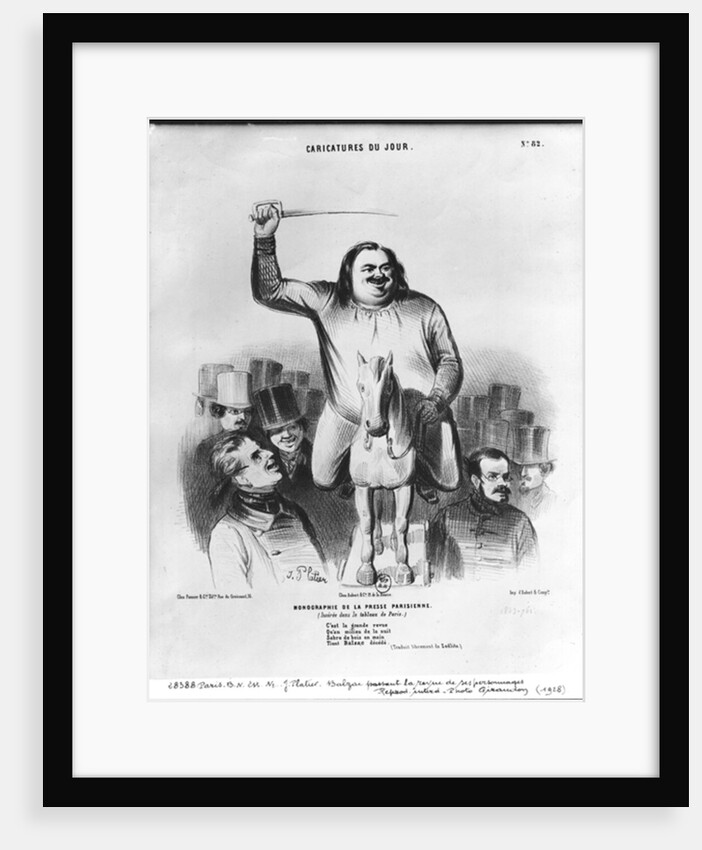 Honore de Balzac passing in review his characters by French School