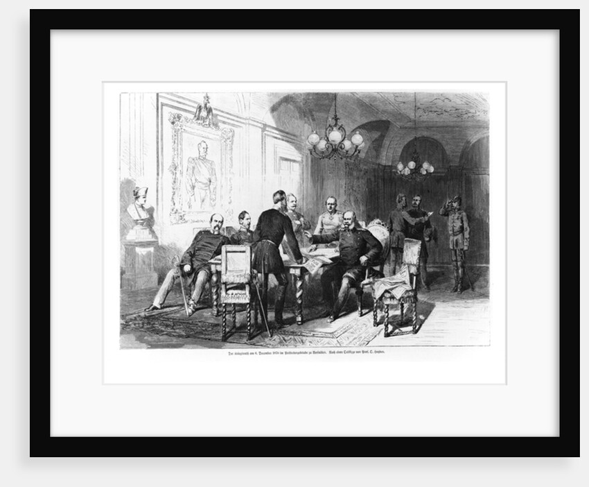 War council at Versailles Prefecture on 6th December 1870 by German School