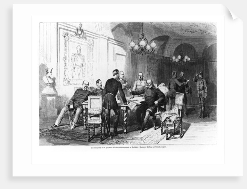 War council at Versailles Prefecture on 6th December 1870 by German School