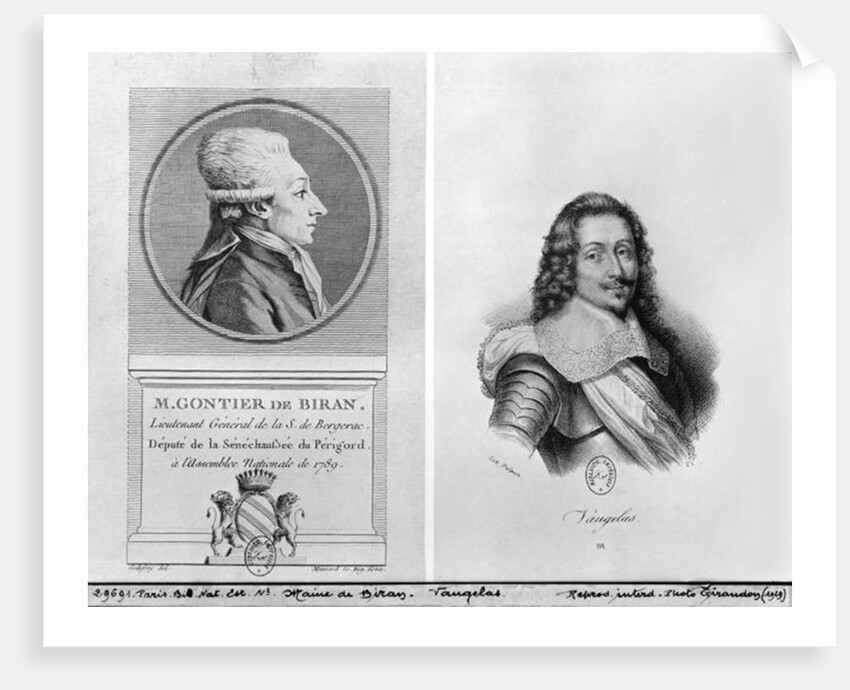 Portrait of Marie Francois Gontier de Biran by Francois Godefroy